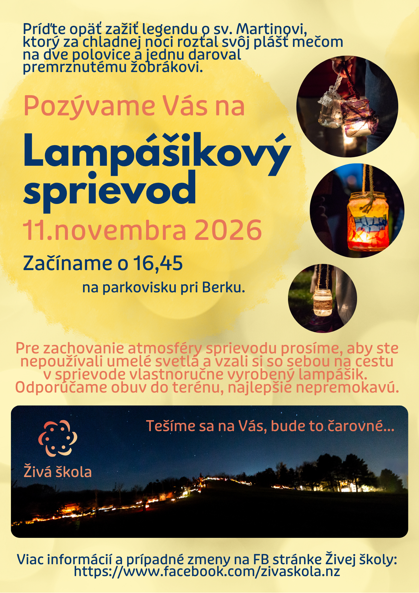 Lampášikový sprievod 2026